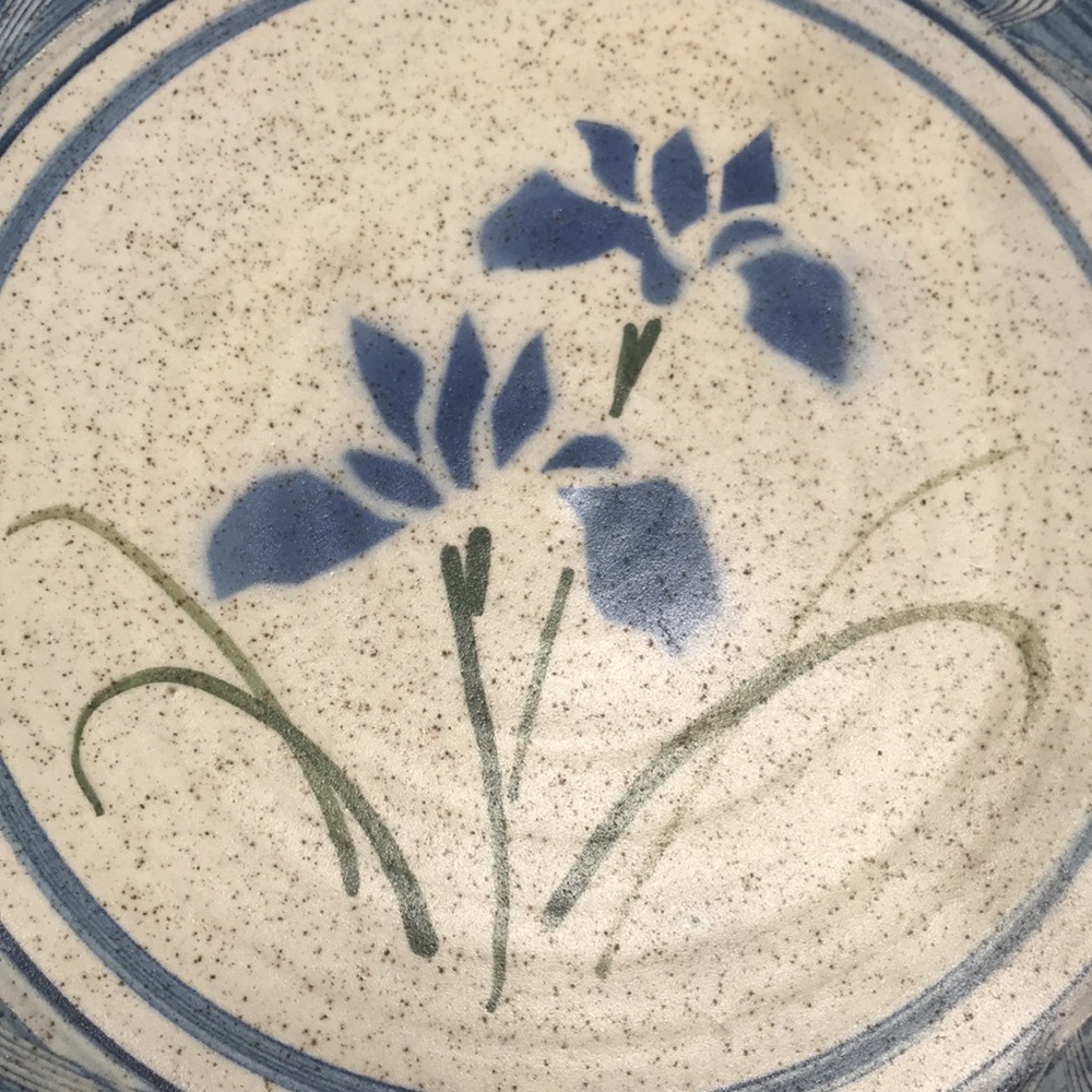 Vintage Signed/Dated Studio Pottery Round Dish Tray Casserole Pie Plate - Picture 4 of 9